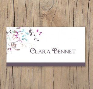 autumn leaves placecard