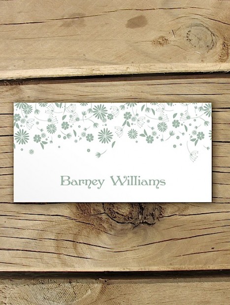 falling into spring placecard