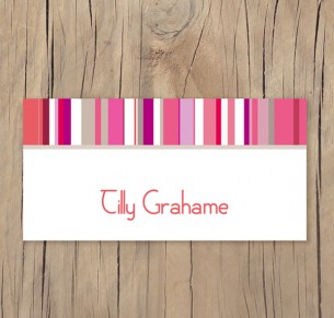 french stripe placecard