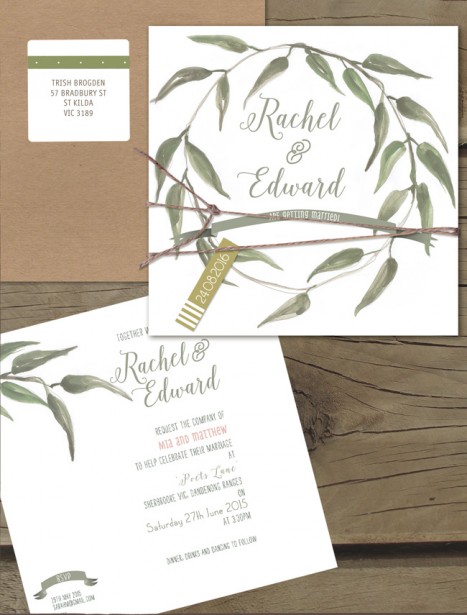 Under the gumtree flat card invitation