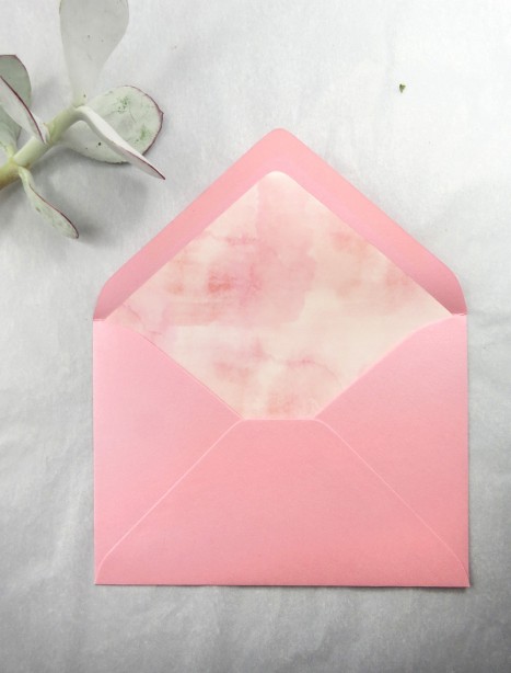 watercolour blush envelope liner