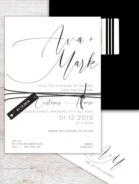 Oh so chic wedding invitation