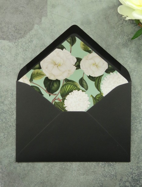 botanical sage envelope liner